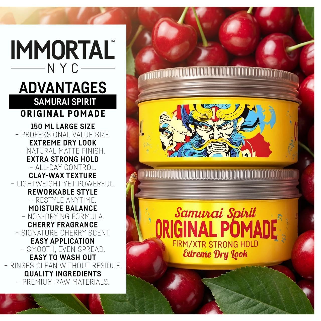 Immortal NYC Samurai Spirit Original Matte Pomade - 5.07oz