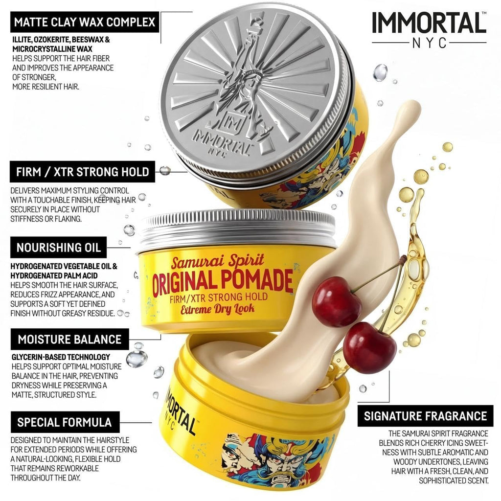 Immortal NYC Samurai Spirit Original Matte Pomade - 5.07oz