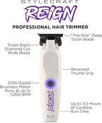 StyleCraft Reign Cordless Clipper, Trimmer & Blower Combo Set | SC422W + SC620W + SC333B