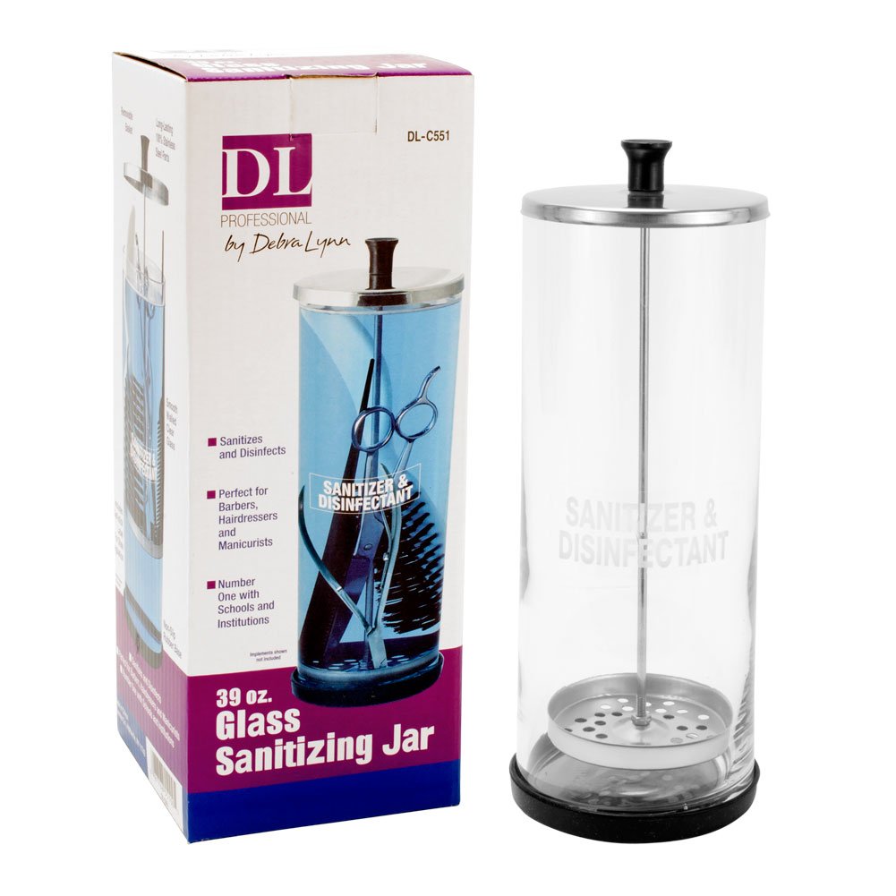 DL GLASS SANITIZING JAR 39oz | DL-C551