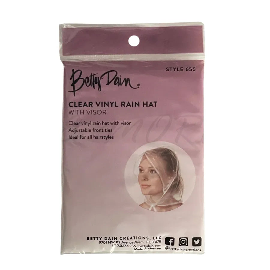 BETTY DAIN CLEAR VINYL RAIN HAT
