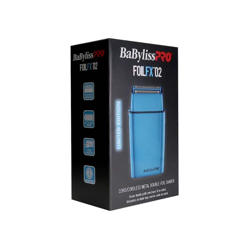 BaBylissPRO FOILFX02 Limited Edition All-Metal Double-Foil Shaver | Blue