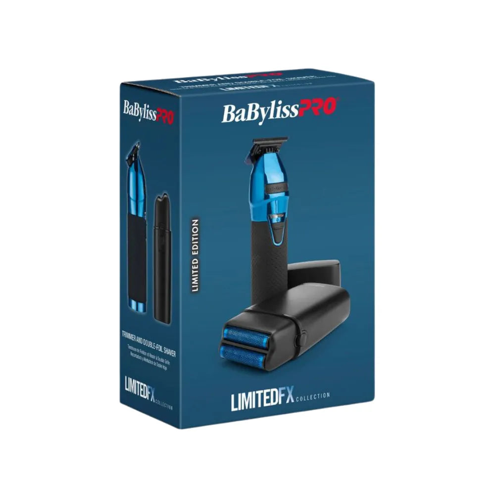 BaBylissPRO LimitedFX Trimmer & Double-Foil Shaver Black & Blue | FXDUOFS2TBL