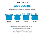 Gamma+ Professional Wide Magnetic Trimmer Blade Guards - Blue