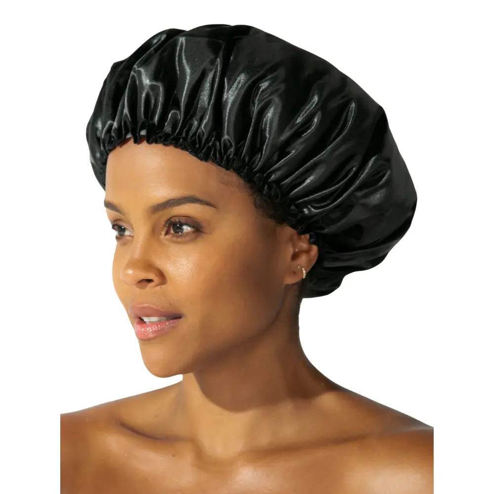 BETTY DAIN SATIN CURL CAP | 620-BLK