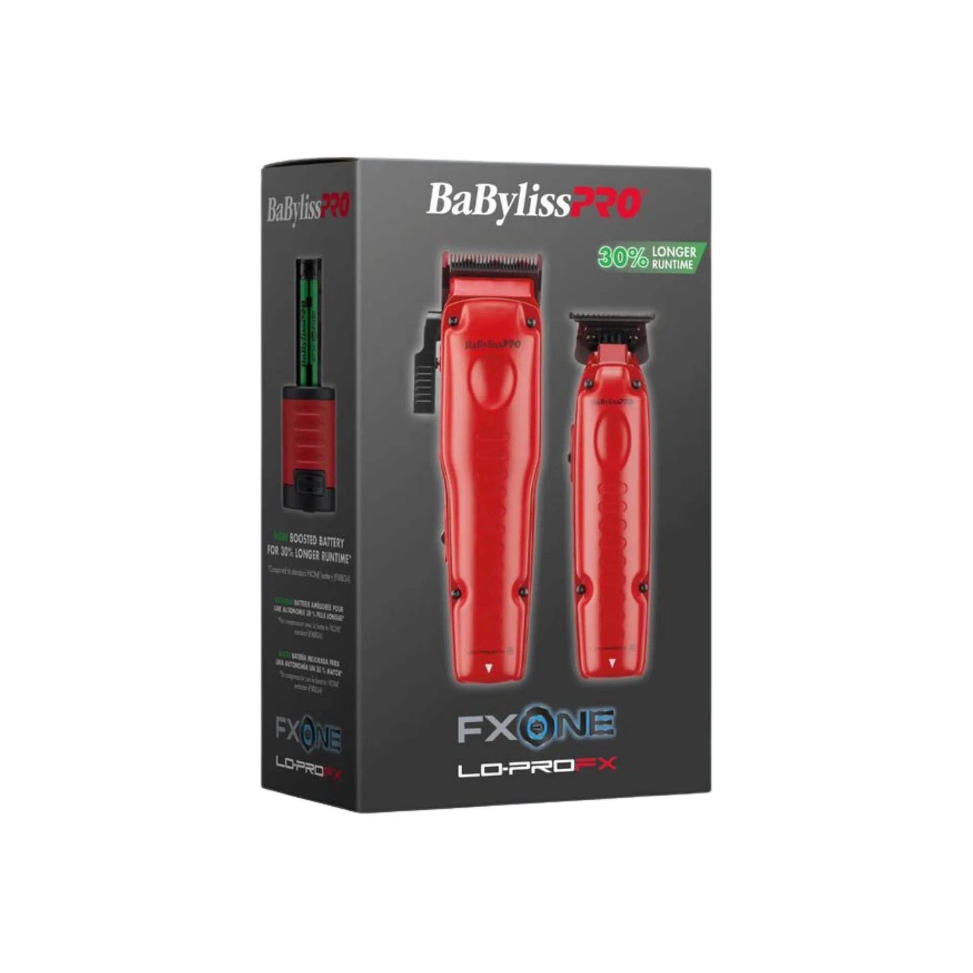 BaBylissPRO FXONE Lo-ProFX Limited Edition Matte Red Clipper-Trimmer & Boosted Battery | FX129MRPK
