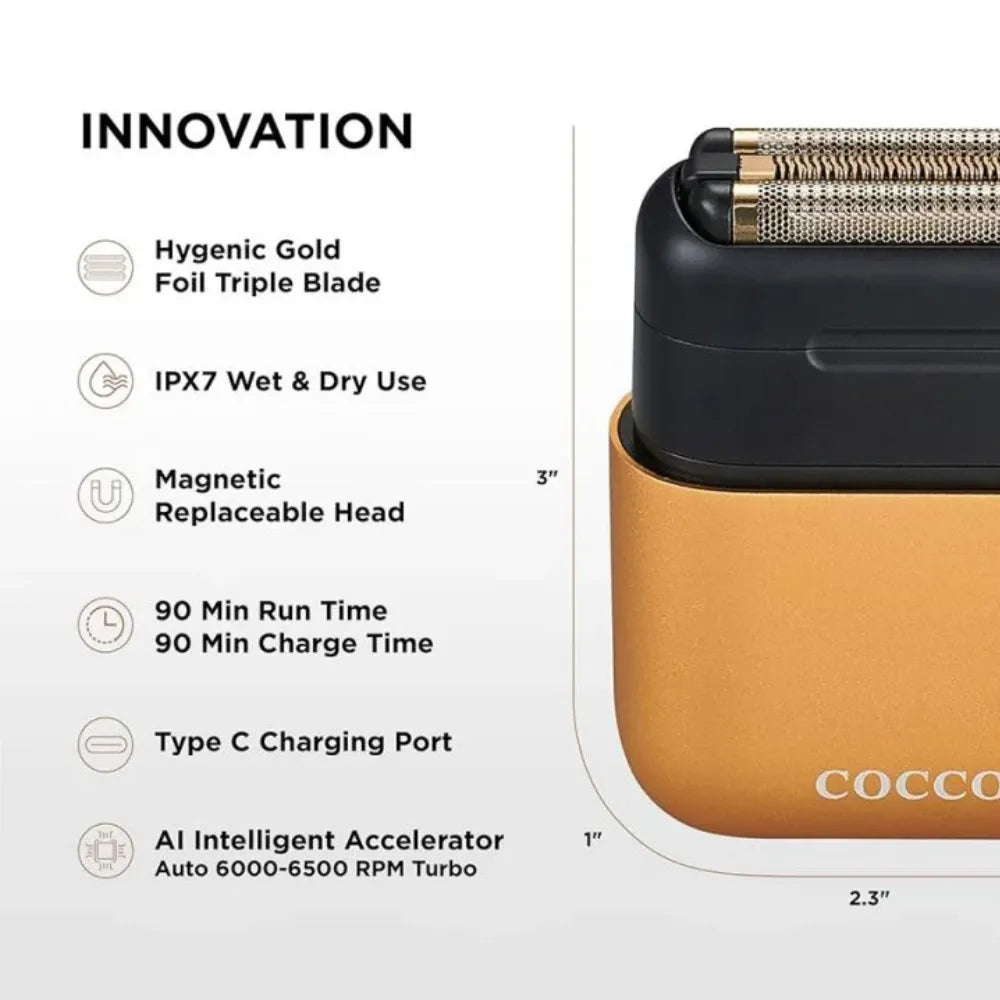 COCCO IMPACTO MICRO WET / DRY GOLD SHAVER | IMPS-GOLD