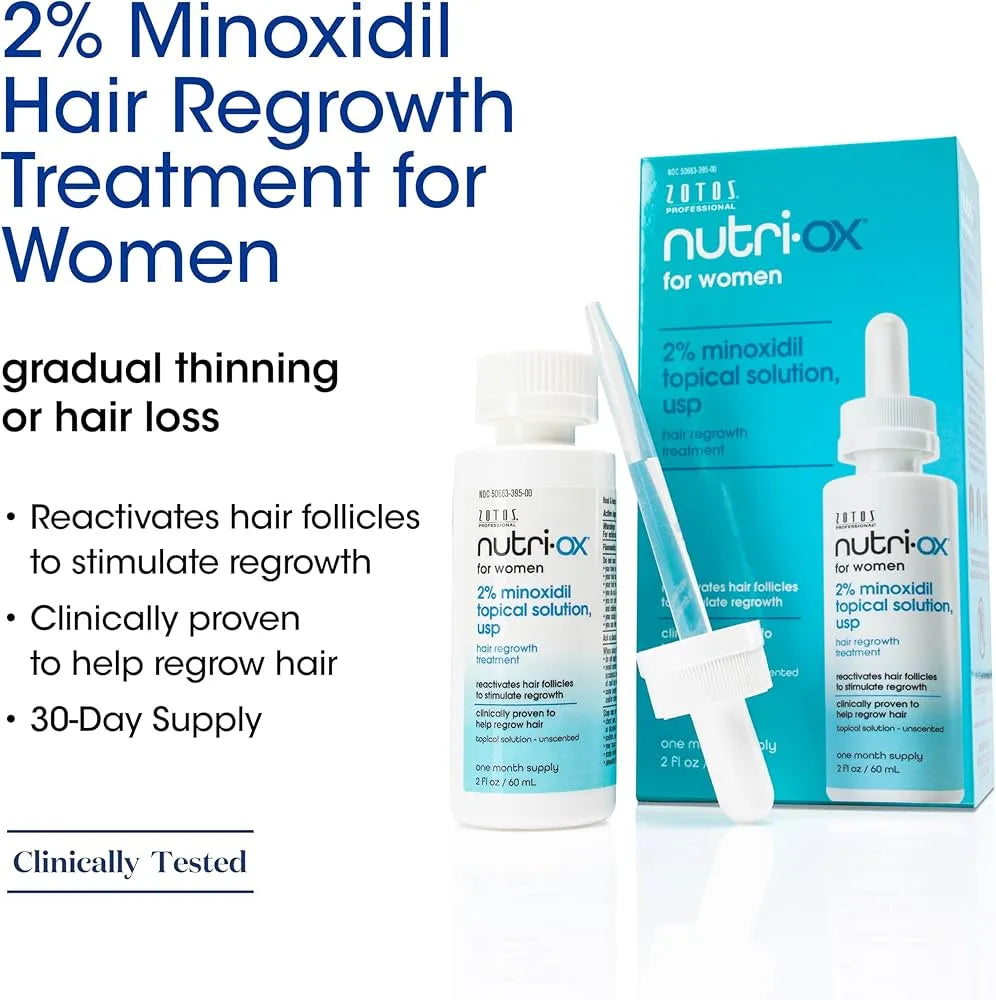 ZOTOS NUTRI-OX MINOXIDIL 2% 2 OZ.