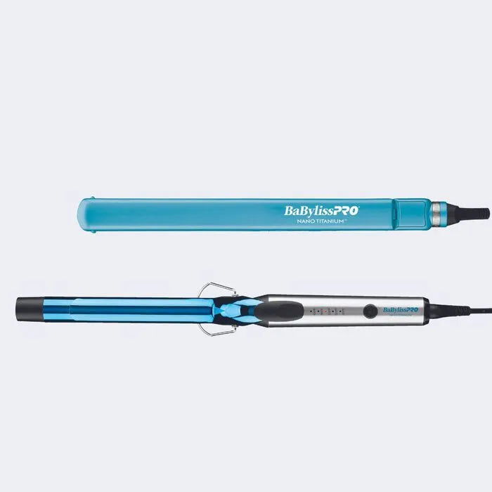 BABYLISSPRO NANO TITANIUM 1" CURLING IRON & ULTRA-THIN FLAT IRON PACK | BNTPP62UC