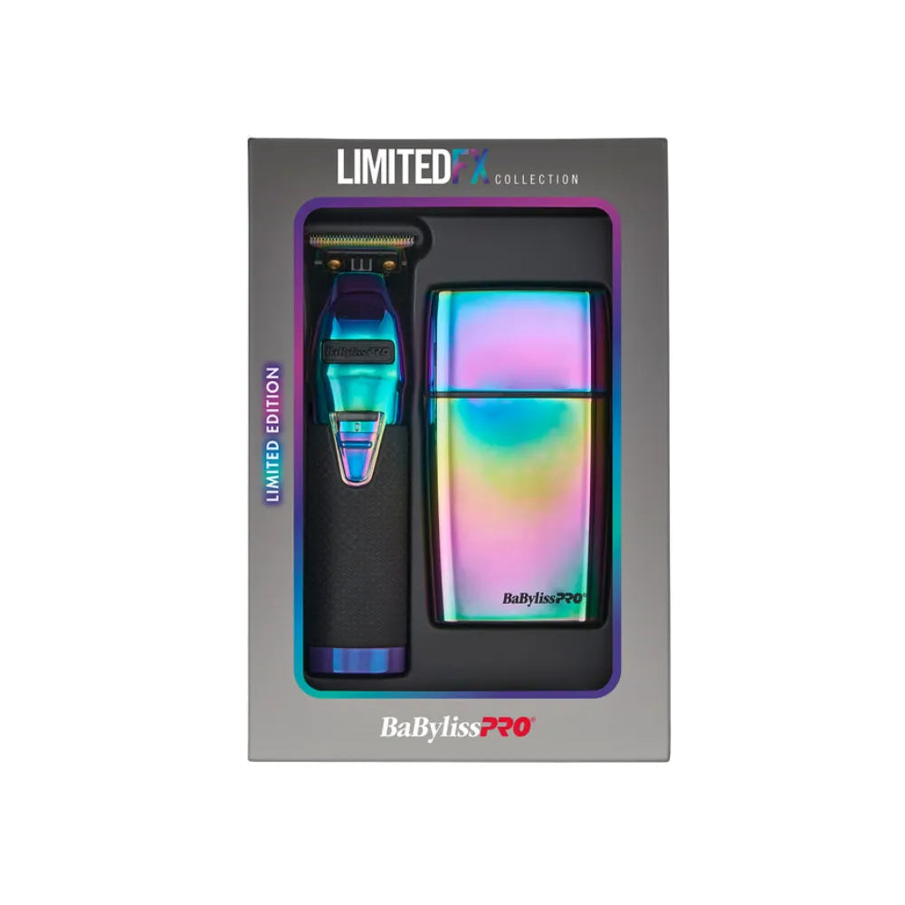 BabylissPRO LimitedFX Trimmer & Double-Foil Shaver Iridescent Collection – FXDUOFS2TRB