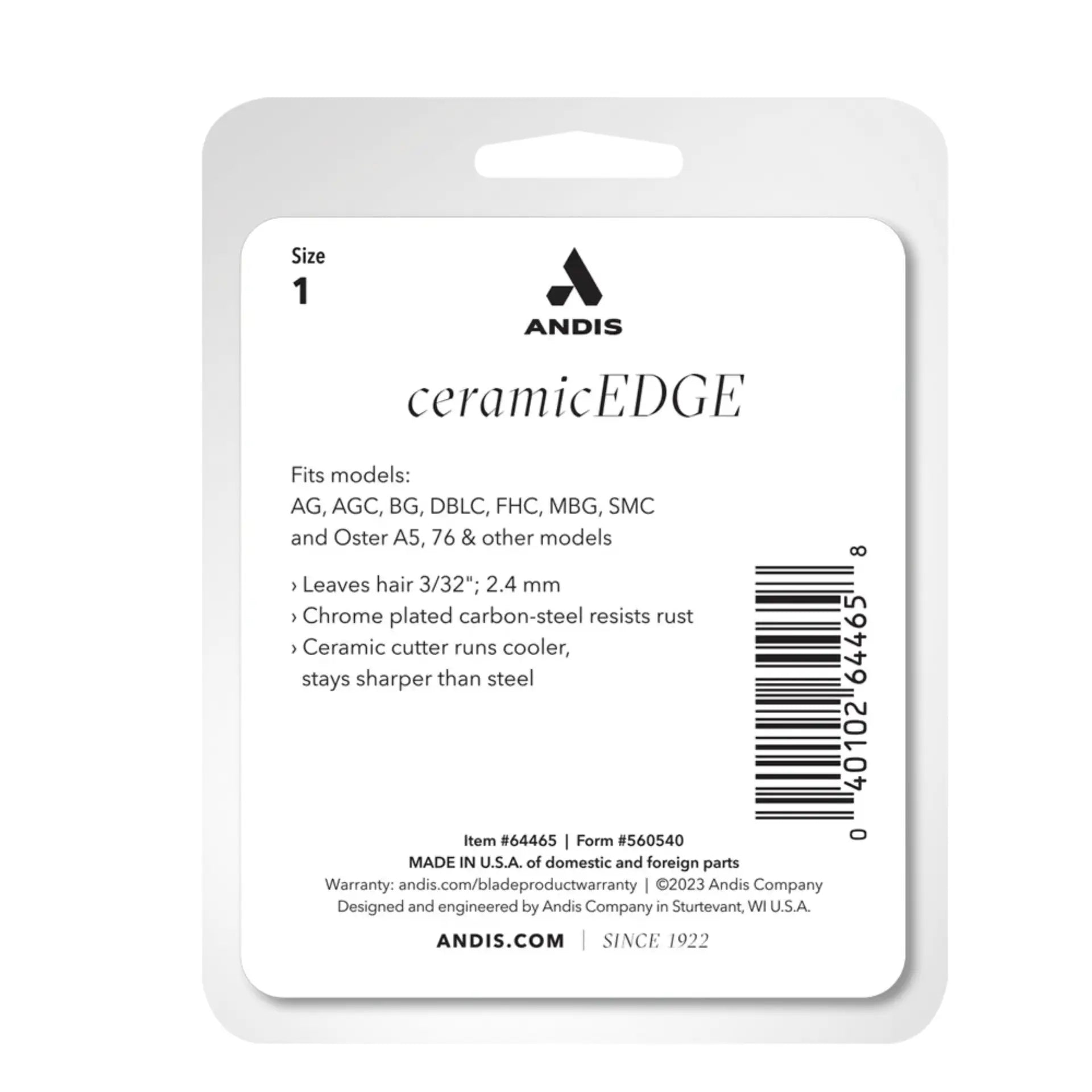 Andis CeramicEdge Blade #1 | 64465