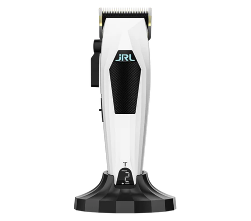 Hair clipper with 'JRL' branding on a white background