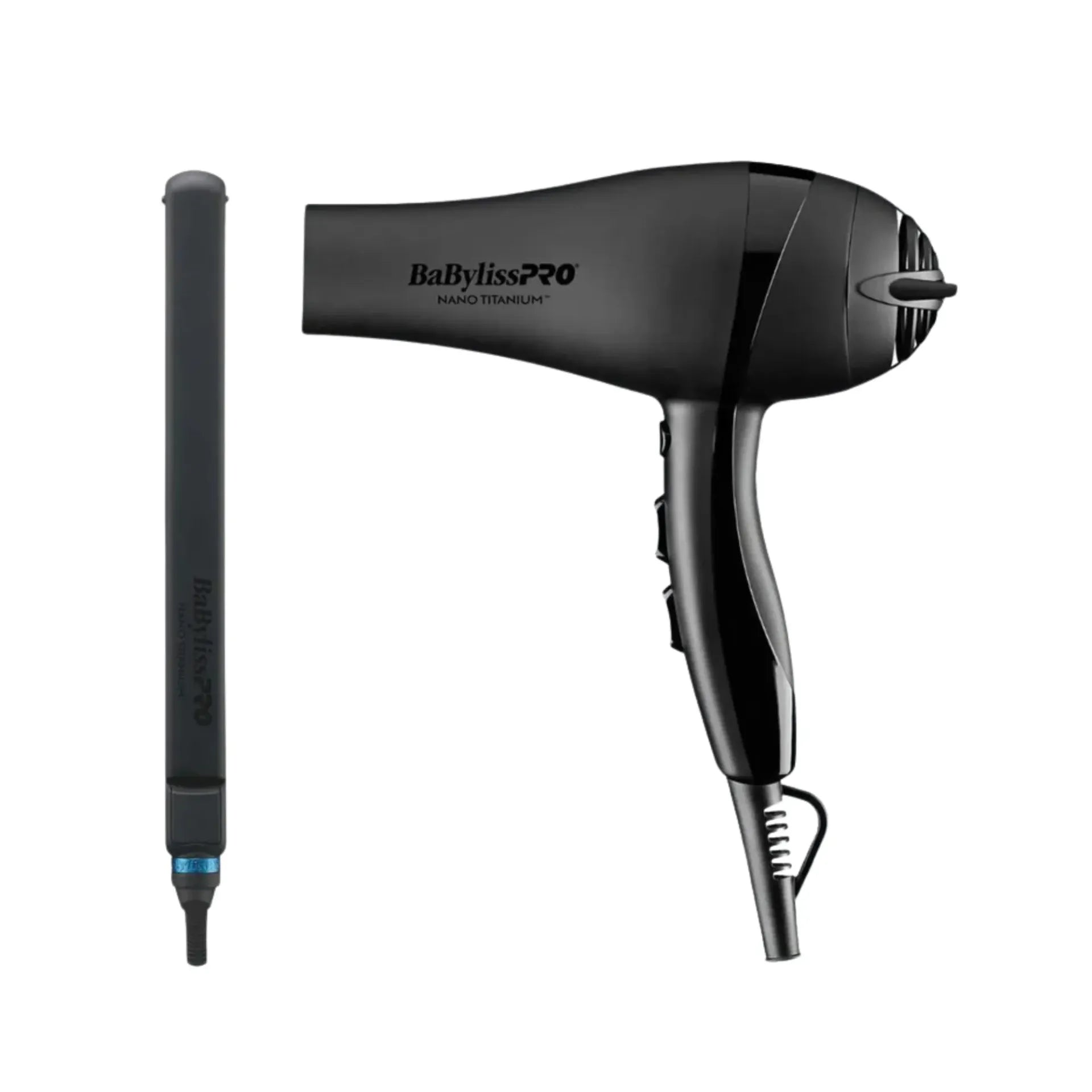 BABYLISSPRO NANO TITANIUM LIGHTWEIGHT ICONIC DRYER & 1" ULTRA-THIN FLAT IRON | BNTPPMB415