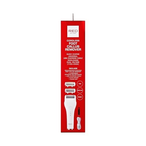 RED BY KISS CORDLESS ELETRIC FOOT CALLUS REMOVER | FCRO1