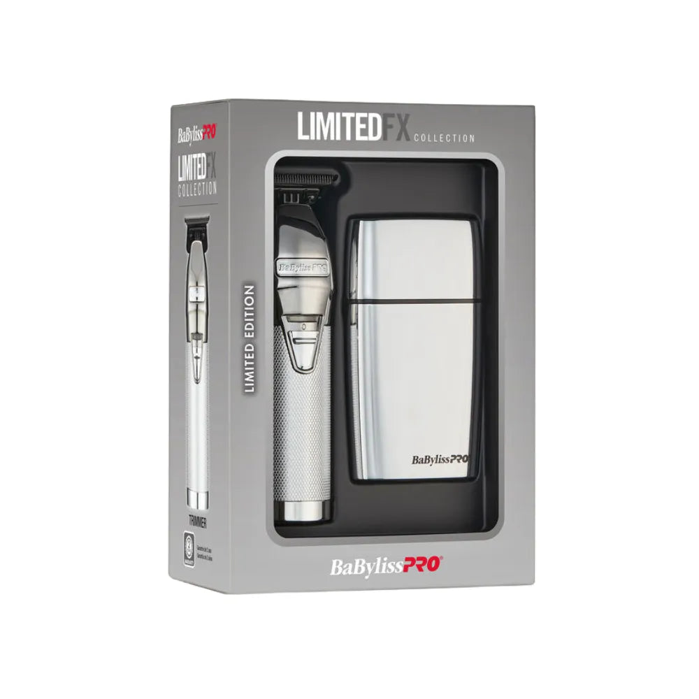 BabylissPRO LimitedFX Trimmer & Double-Foil Shaver Silver Collection – FXDUOFS2TS
