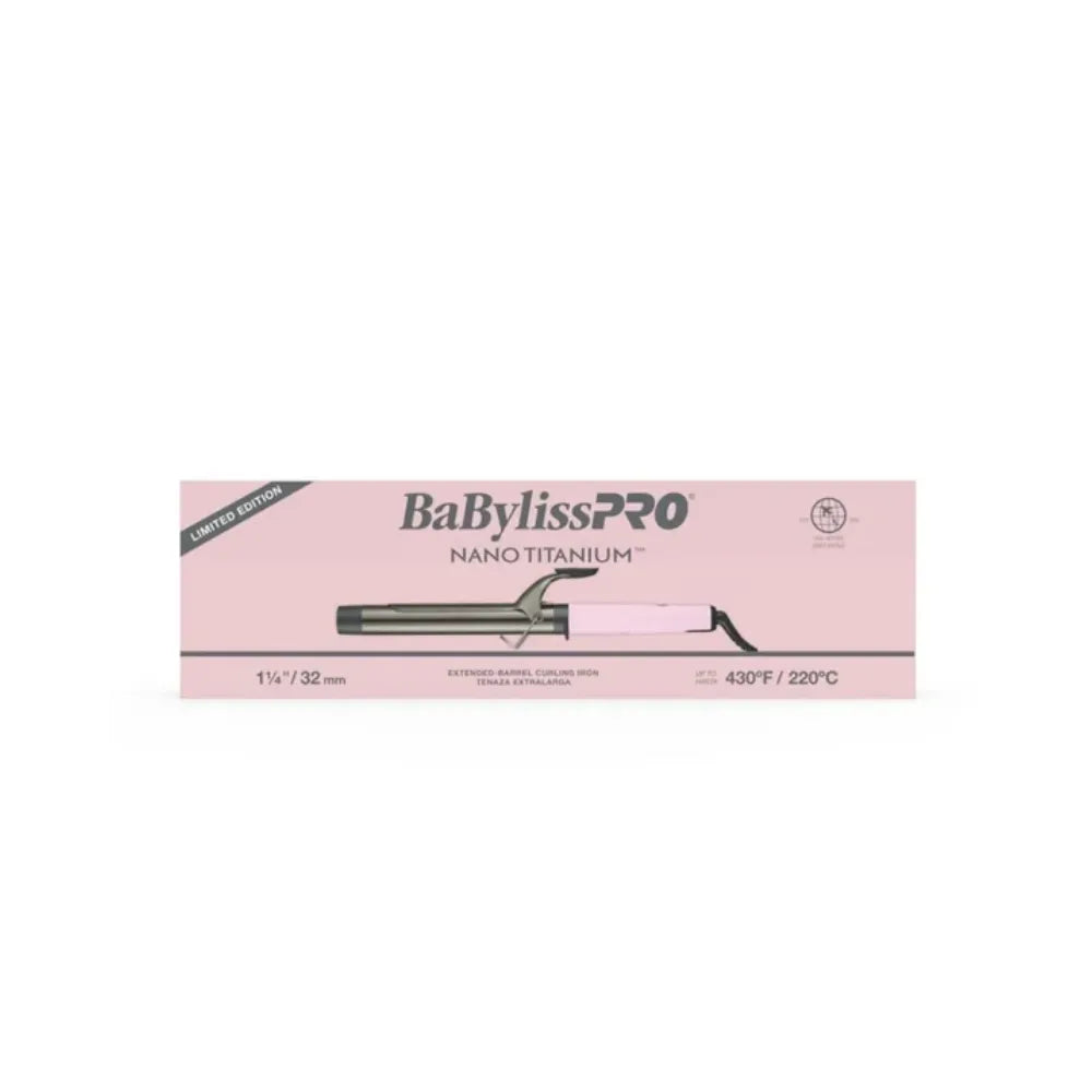 BABYLISSPRO NANO TITANIUM LIMITED EDITION 1.25" EXTENDED-BARREL CURLING IRON | BNTW125XLPK