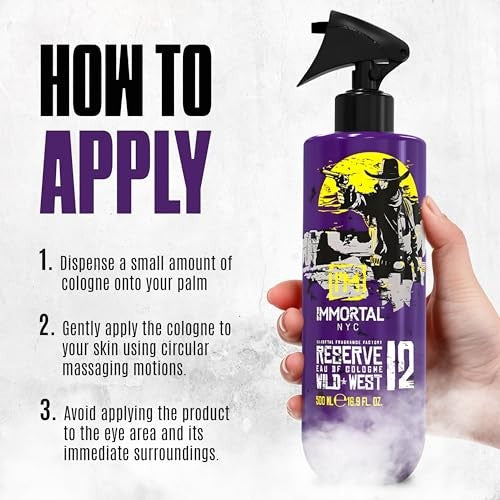 Immortal NYC Reserve 12 Wild West, AfterShave Spray Premier Men's Cologne, 17 Oz