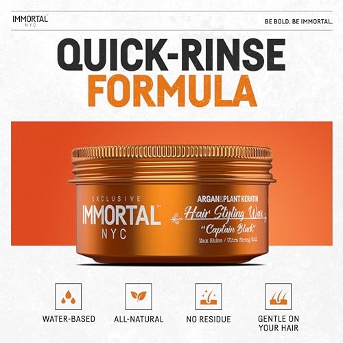 IMMORTAL NYC CAPTAIN BLACK HAIR WAX MAX SHINE