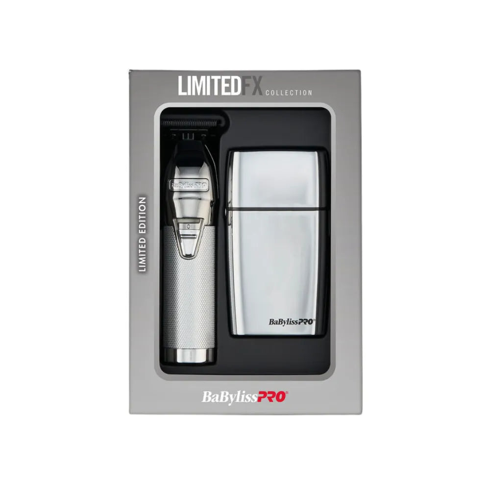 BabylissPRO LimitedFX Trimmer & Double-Foil Shaver Silver Collection – FXDUOFS2TS