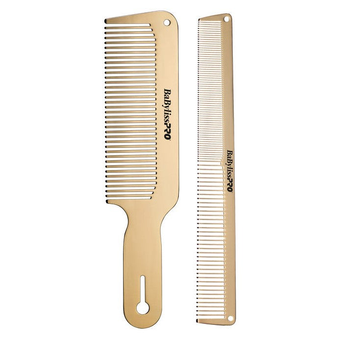 BaBylissPRO Metal Comb Set Gold | BCOMBSET2G