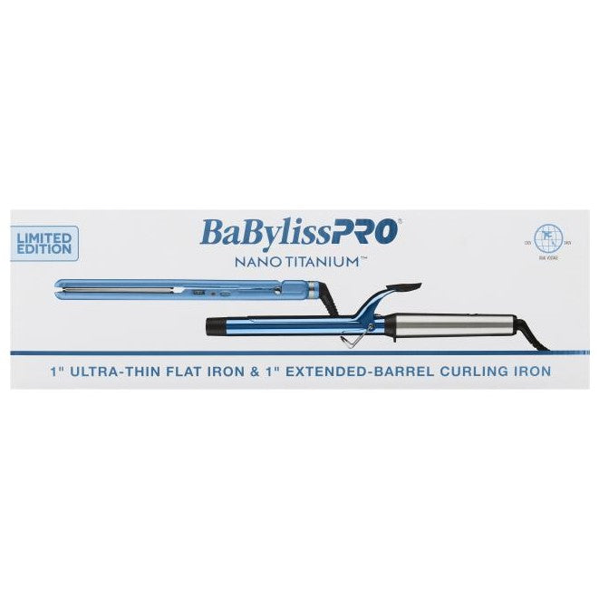 BaBylissPRO Nano Flat Iron + Curl 1? Pack | BNTPP62UC