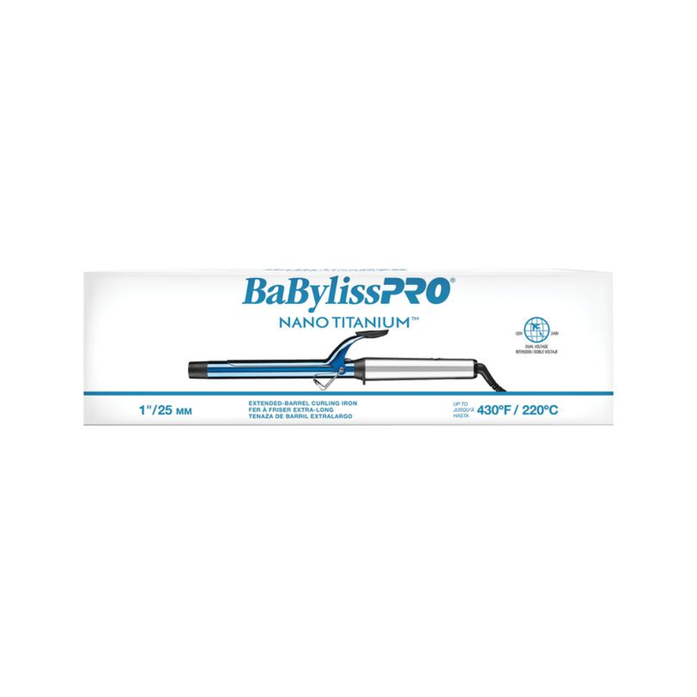 BaBylissPRO Nano Titanium 1" Extended Barrel Curling Iron BNTW100XLUC