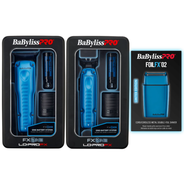 BabylissPRO Lo-ProFX Blue Collection Clipper + Trimmer + Shaver