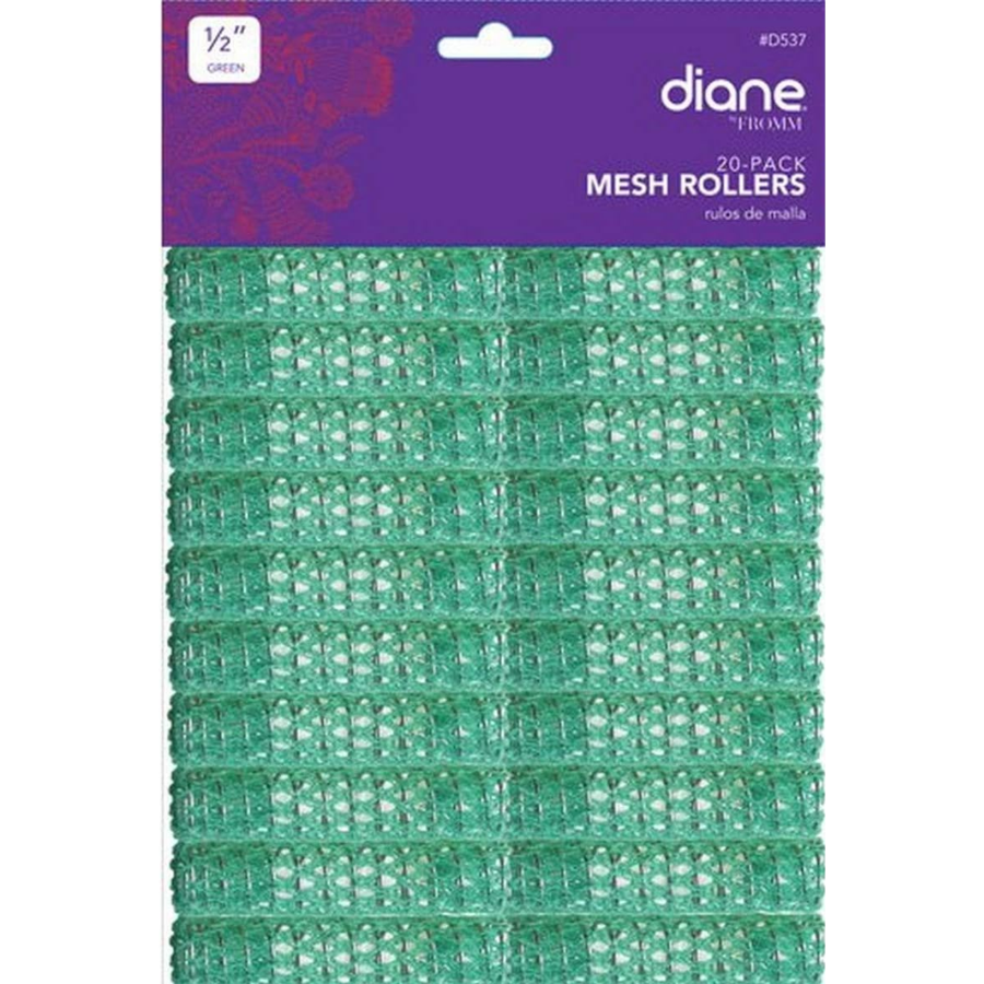 Diane Mesh Roller, Green, 1/2 Inch, 20 Count | D537