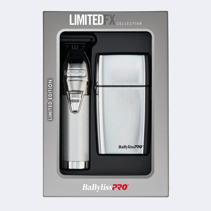 BabylissPRO LimitedFX Trimmer & Double-Foil Shaver Silver Collection – FXDUOFS2TS