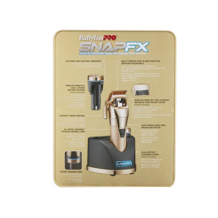 BaBylissPRO SNAPFX Gold Limited Edition Cordless Clipper | FX890GI