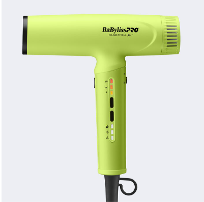 BaBylissPRO Nano Titanium Light Ionic High-Speed Dryer | Neon Yellow | BNTC9200NY
