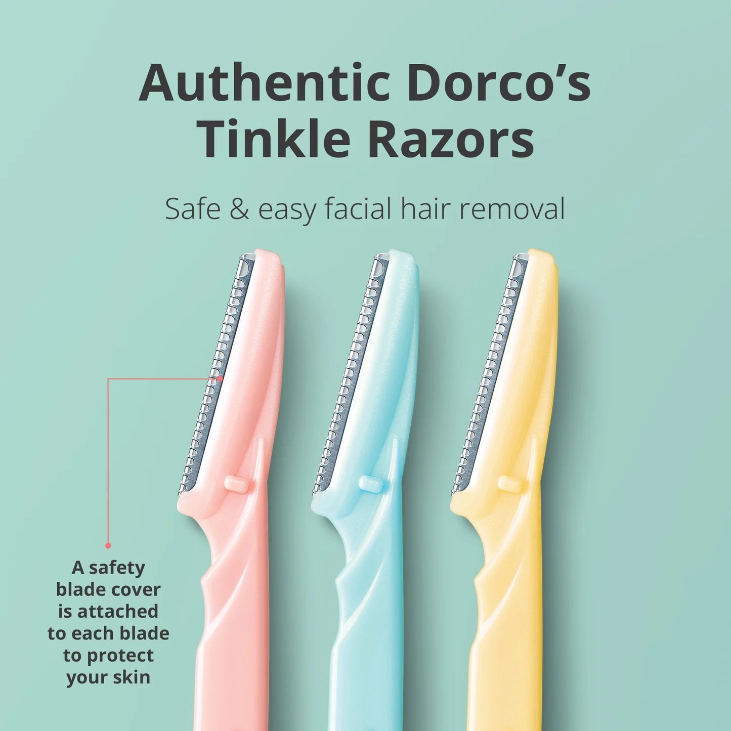 DORCO TINKLE EYEBROW RAZOR SET KOREAN  3PCS