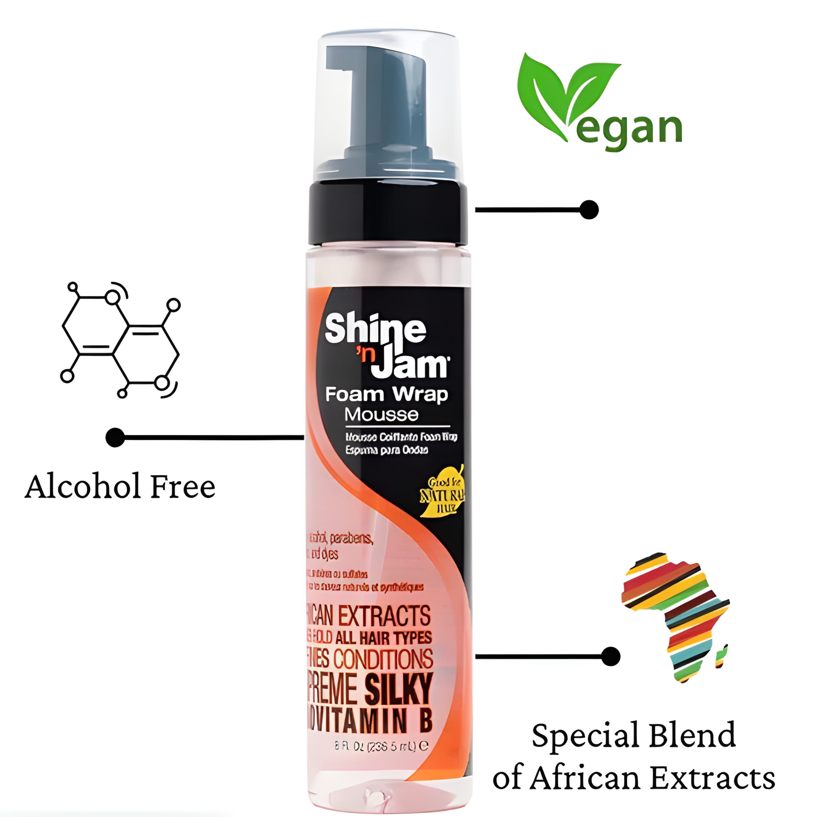 Ampro Shine’N Jam Wrap Mousse 8 oz.