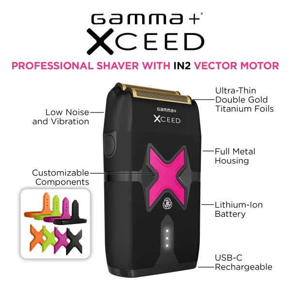Gamma+ XCEED Collection Clipper, Trimmer & Shaver Combo + Gamma 3500 Dryer