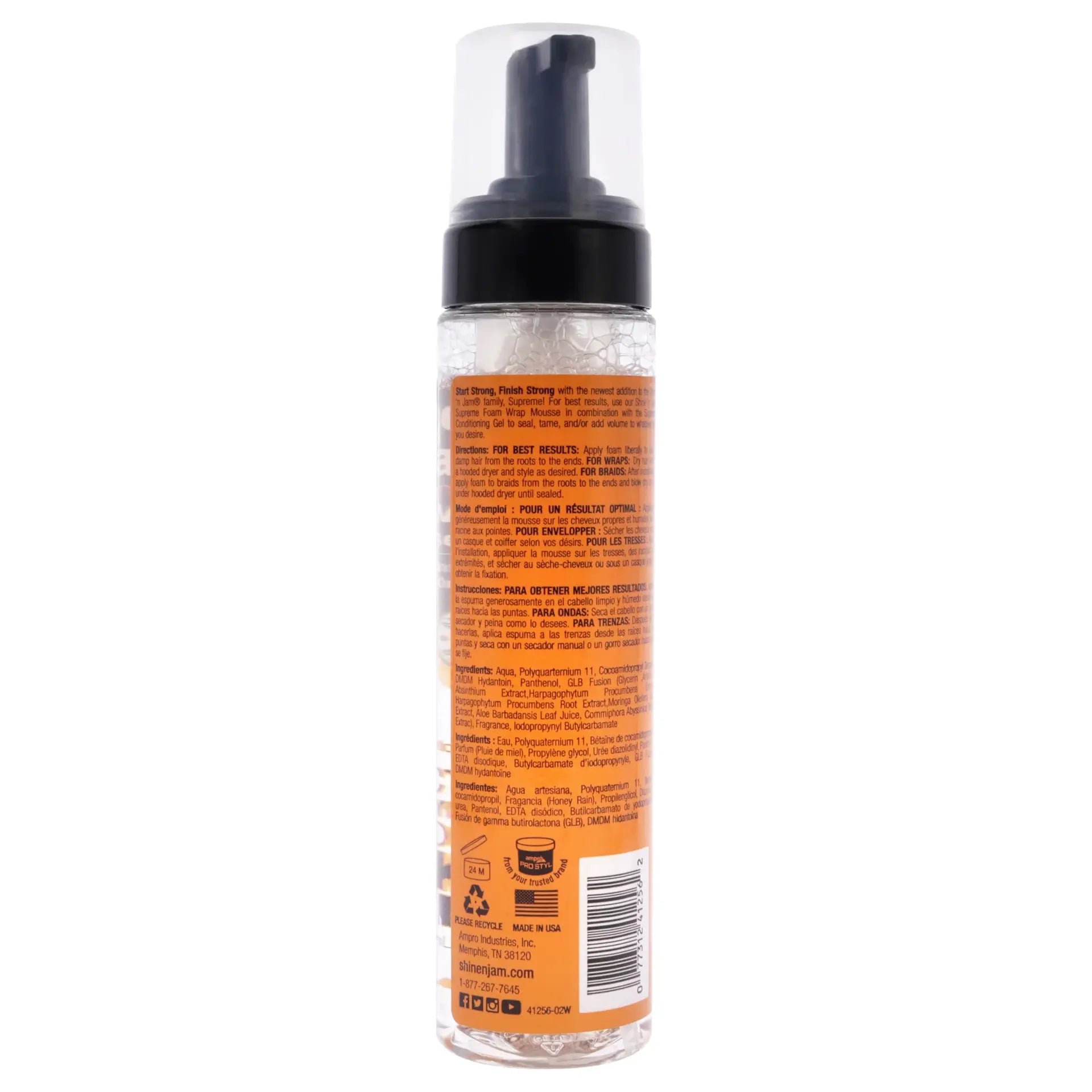 Ampro Shine’N Jam Wrap Mousse 8 oz.