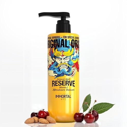 Immortal NYC Reserve Samurai Spirit, Aftershave Balm for Men- Moisturizing & Soothing Formula After Shaving- Spicy Floral Aftershave for Men- 17 Oz