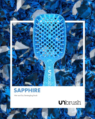 UNbrush Detangler Hair Brush - Glitter Sapphire