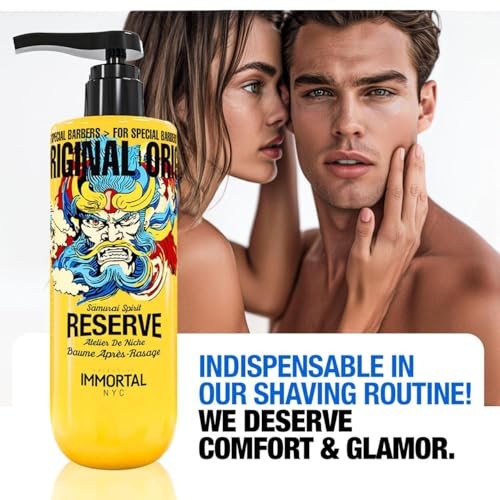 Immortal NYC Reserve Samurai Spirit, Aftershave Balm for Men- Moisturizing & Soothing Formula After Shaving- Spicy Floral Aftershave for Men- 17 Oz