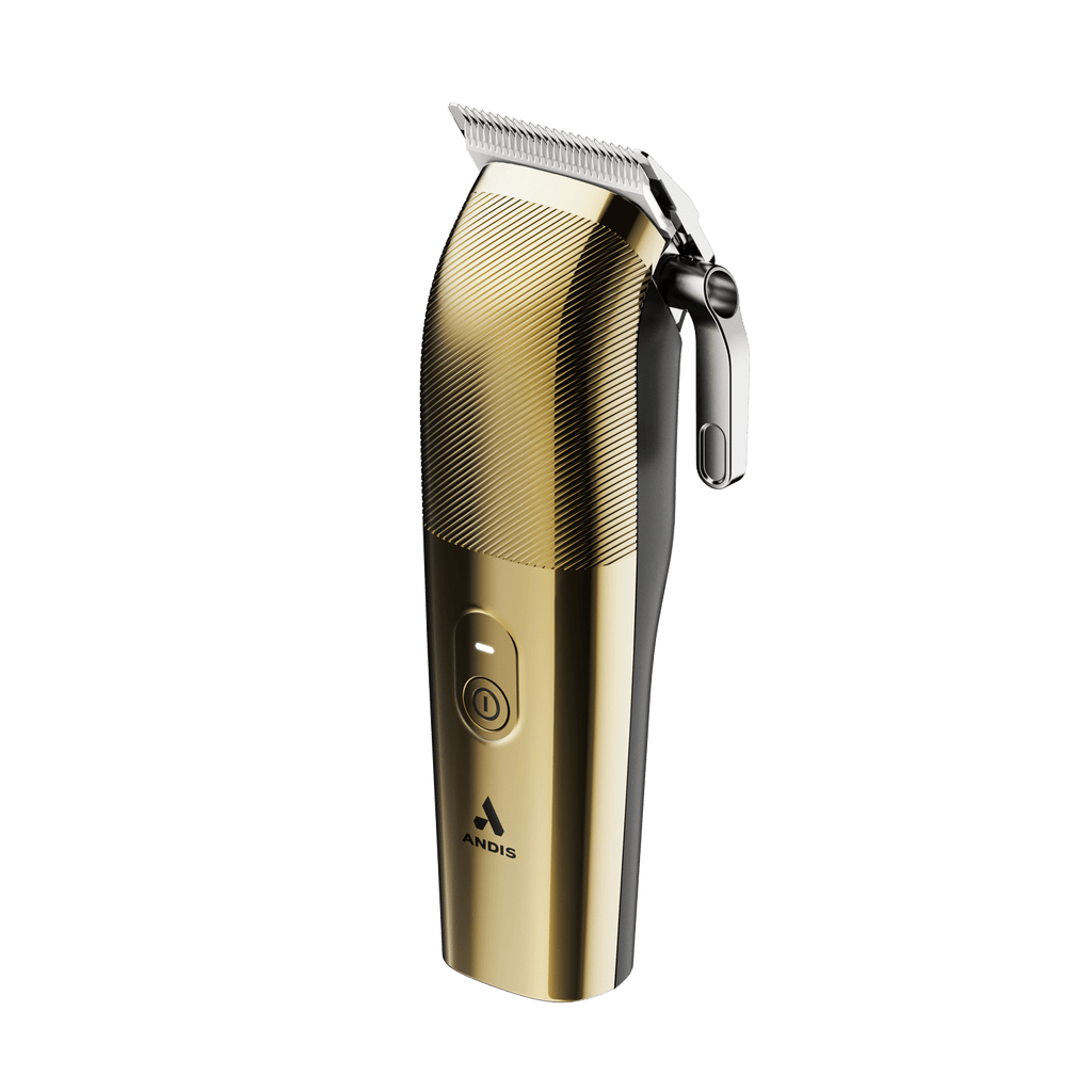 Gold and silver hair clipper on a transparent background