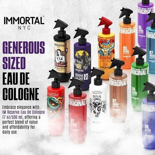 Immortal NYC Reserve 12 Wild West, AfterShave Spray Premier Men's Cologne, 17 Oz