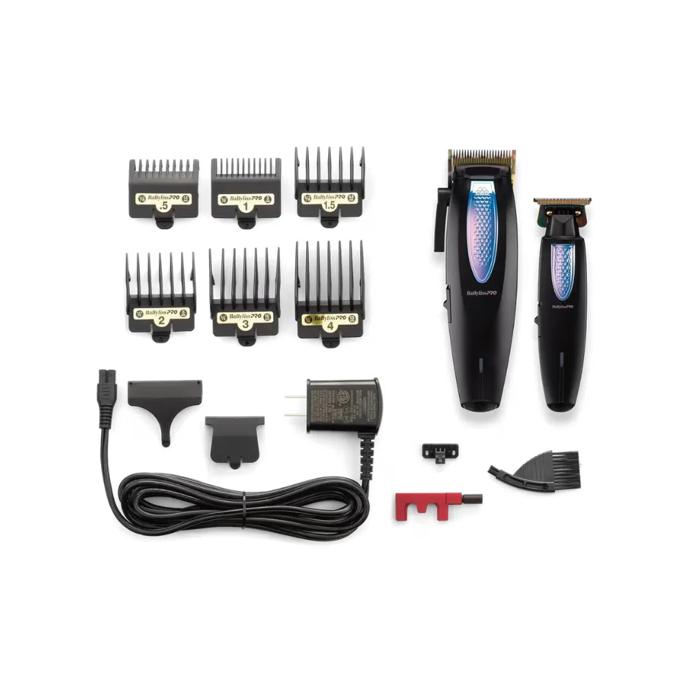 BABYLISSPRO LITHIUMFX+ LIMITED EDITION IRIDESCENT CLIPPER & TRIMMER COMBO | FX73HOLPKRB