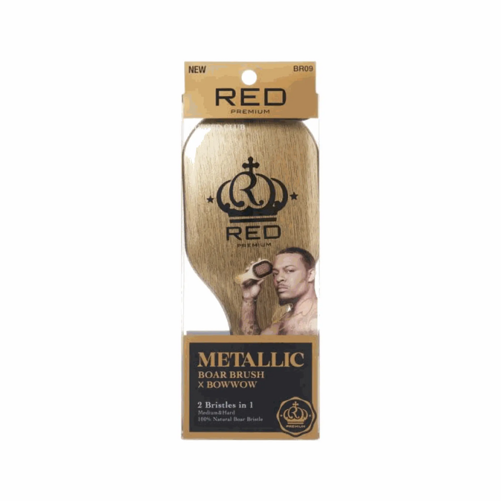 RED BY KISS METALLIC BOAR BRUSH X BOWWOW | BR09