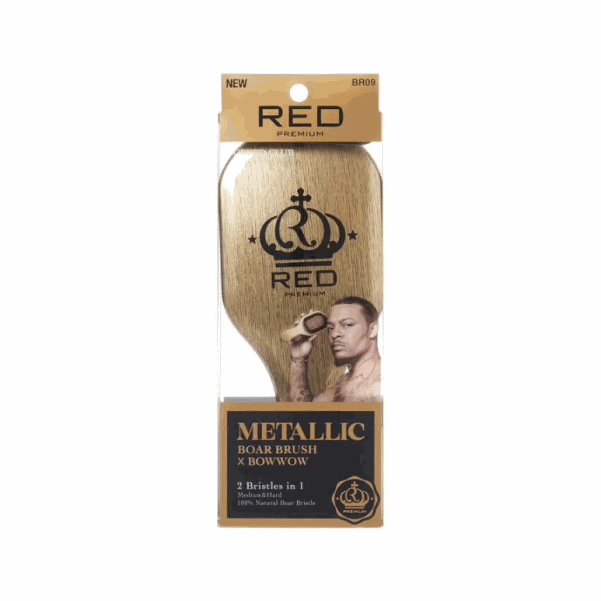 RED BY KISS METALLIC BOAR BRUSH X BOWWOW | BR09