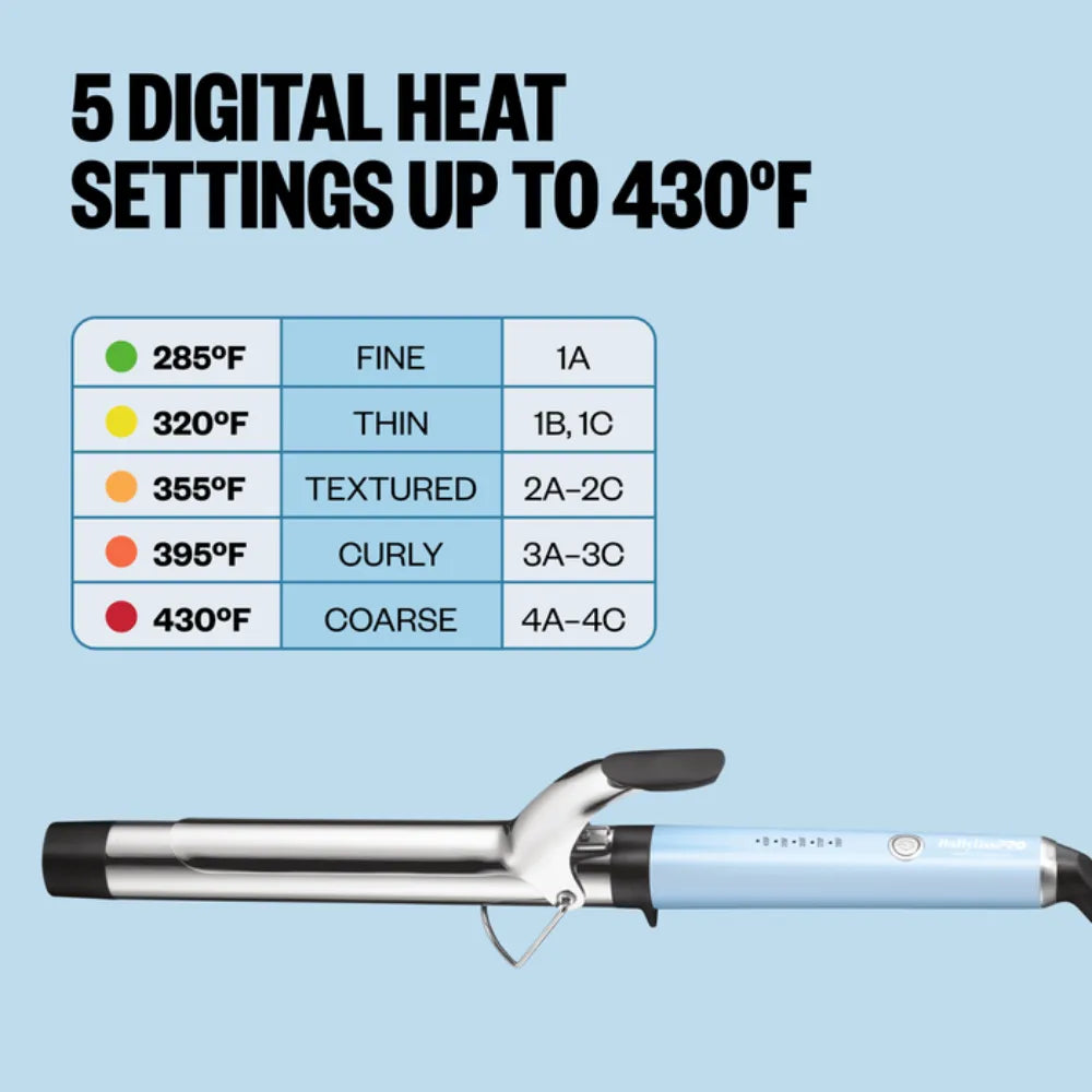 BABYLISSPRO NANO TITANIUM LIMITED EDITION 1¼" CURLING IRON ICED BLUE | BNTW125XLLB