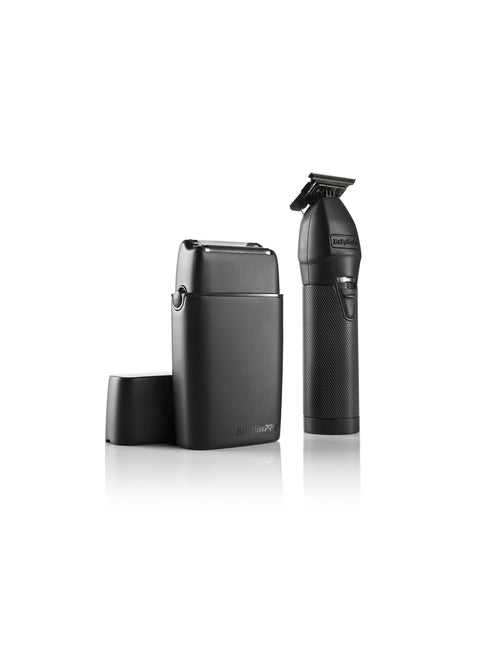 BaBylissPRO LIMITEDFX Trimmer & Double-Foil Shaver BLACK COLLECTION | FXDUOFS2TMB