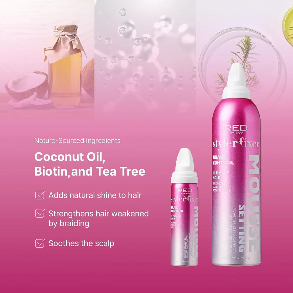 RED BY KISS STYLER FIXER SETTING MOUSSE BRAID CONTROL | STM04