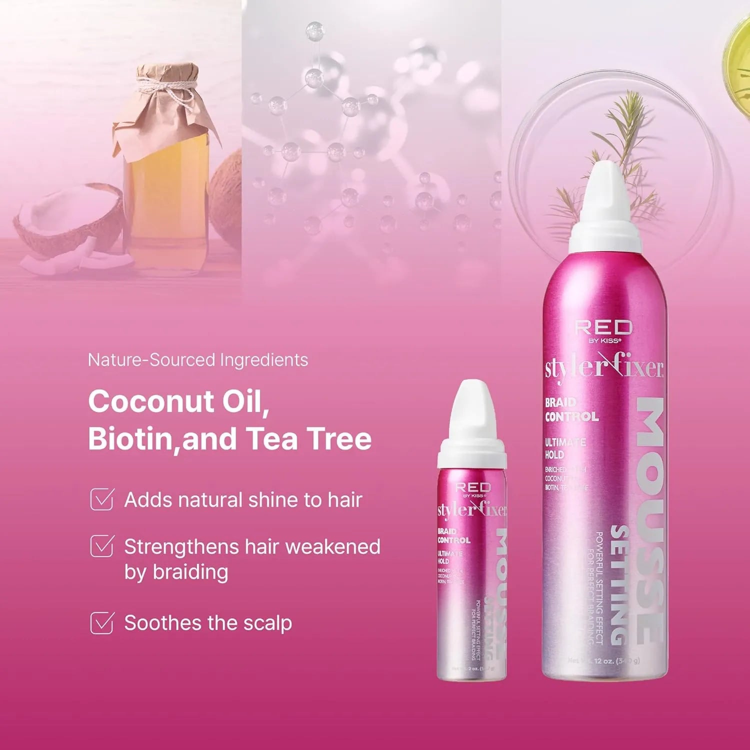 RED BY KISS STYLER FIXER SETTING MOUSSE BRAID CONTROL | STM04