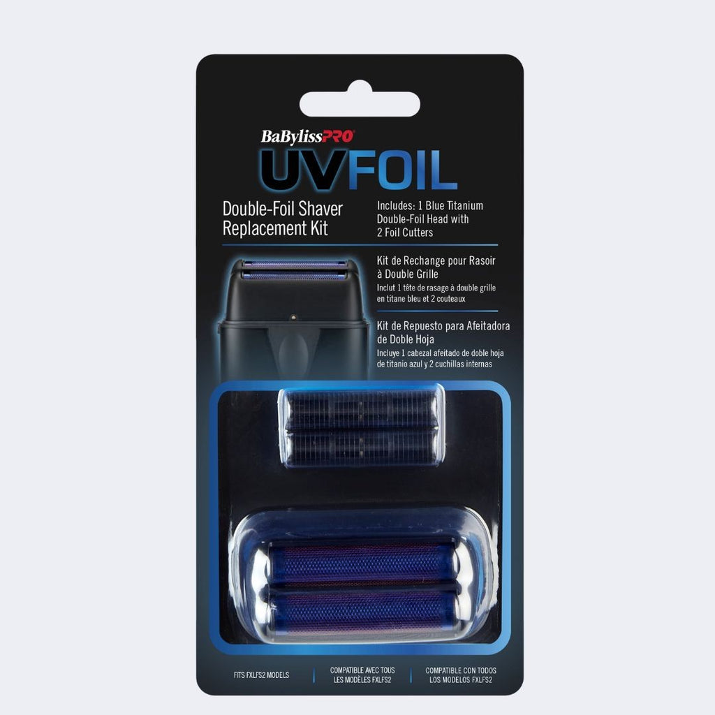 BaBylissPRO UVFOIL Matte Black Double-Foil Shaver Replacement Kit