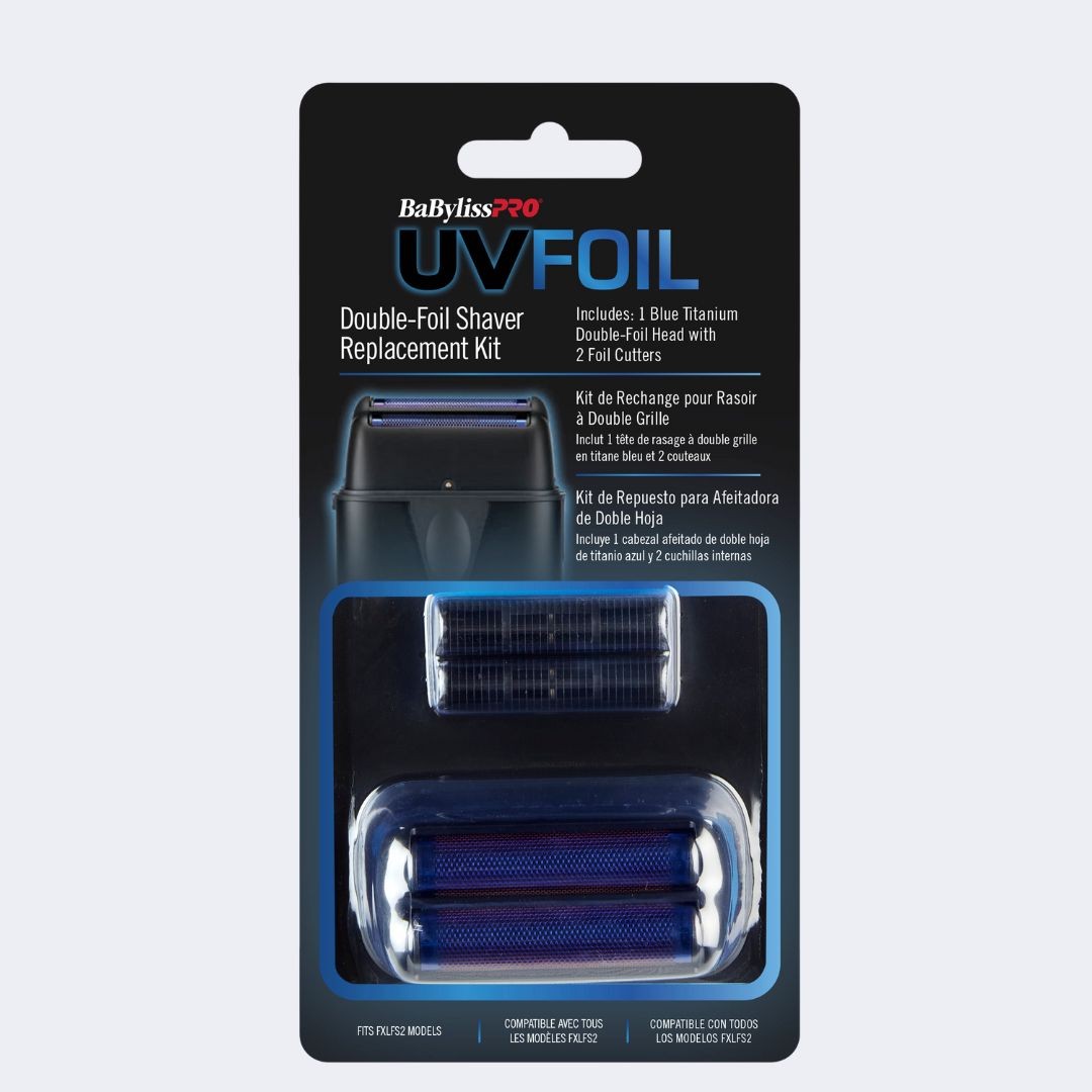 BaBylissPRO UVFOIL Matte Black Double-Foil Shaver Replacement Kit