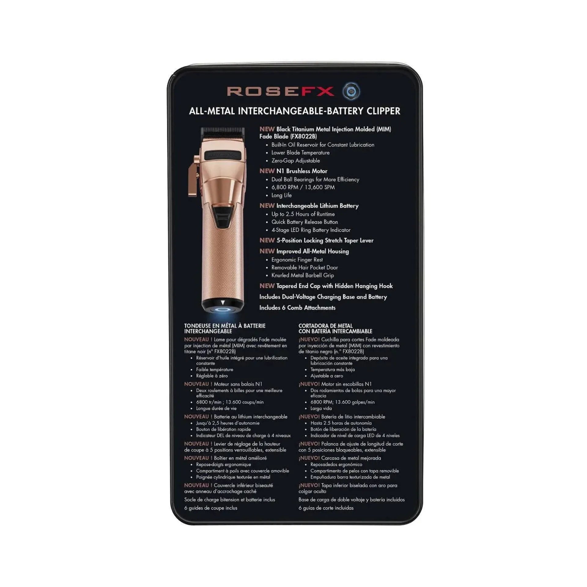 BaBylissPRO FXONE ROSEFX Clipper | FX899RG